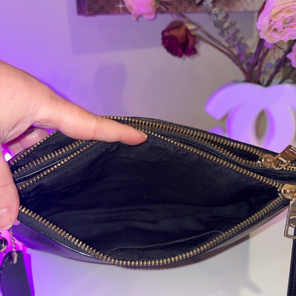 Coach Mia Crossbody Signature Canvas Brown Black Gold F76646 EUC - Picture 11 of 13